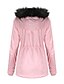 cheap Women&#039;s Coats &amp; Jackets-Women&#039;s Parka Hoodie Jacket Fur Trim Casual Street Daily Valentine&#039;s Day Going out Coat Regular Polyester Black Purple Pink Zipper Fall Winter Hoodie Regular Fit M L XL XXL / Warm / Breathable