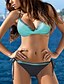 cheap Bikinis-Women&#039;s Swimwear Normal Bikini 2 Piece Swimsuit Color Block Lace up Push Up Light Blue Black Light Green Fuchsia Halter Bathing Suits Casual Holiday Sexy / Sports / New / Padded Bras