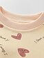 cheap Girls&#039; Tees &amp; Blouses-Kids Girls&#039; Sweatshirt Long Sleeve Blushing Pink Beige Heart Letter Indoor Outdoor Cotton Adorable Daily 3-10 Years / Fall / Winter