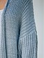 cheap Cardigans-Women&#039;s Cardigan Solid Color Knitted Elegant Long Sleeve Sweater Cardigans Fall Winter Halter Neck Grey White