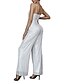 cheap Women&#039;s Jumpsuits-Women&#039;s Jumpsuit Solid Colored Backless Casual Daily Strap Date Casual / Daily Sleeveless Regular Fit White S M L Fall