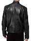 cheap Best Sellers-Men&#039;s Faux Leather Jacket Biker Jacket Motorcycle Jacket Street Daily Thermal Warm Windproof Pocket Fall Stand Collar Regular Faux Leather Regular Fit Black Jacket