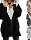 cheap Coats &amp; Trench Coats-Women&#039;s Fleece Jacket Sherpa Jacket Teddy Coat Hoodie Jacket Valentine&#039;s Day Street Daily Spring Fall Winter Long Coat Loose Fit Windproof Active Cute Casual Jacket Long Sleeve Solid Color Full Zip