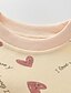 preiswerte T-Shirts &amp; Blusen für Mädchen-Kinder Mädchen Pullover Langarm Rosa Beige Herz Buchstabe Innen Outdoor Baumwolle bezaubernd Täglich 3-10 Jahre / Herbst / Winter