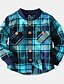 cheap Boys&#039; Jackets &amp; Coats-Kids Boys&#039; Coat Long Sleeve Blue Pocket Plaid Cotton Active Cool 3-8 Years / Fall