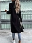 cheap Coats &amp; Trench Coats-Women&#039;s Coat Fall Winter Street Business Daily Long Coat Warm Breathable Regular Fit Business Elegant Casual Jacket Long Sleeve Pocket Solid Color Green Black Gray