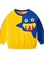 billige T-shirts &amp; Trøjer til Drenge-Børn Drenge Sweatshirt Langærmet Blå Gul Farveblok Daglig udendørs Bomuld Aktiv Basale 2-8 år / Efterår / Forår