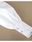 preiswerte Bluse-Damen Bluse Hemd Weiß Gefaltet Mode Glatt Einfarbig Casual Täglich Langarm Hemdkragen Basic Standard Schlank S / Sommer / Schleife