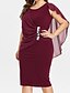 cheap Plus Size Dresses-Elegant Plus Size Women&#039;s Prom Midi Dress