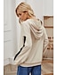 cheap Hoodies &amp; Sweatshirts-Women&#039;s Plain Pullover Ladies Casual Hoodies Sweatshirts  Khaki