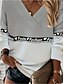 billige Hættetrøjer &amp; sweatshirts-Dame Bogstaver Sweatshirt Trykt mønster 3D-udskrivning Daglig Sport Streetwear Sportstøj Afslappet Hættetrøjer Sweatshirts Grå