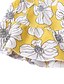 billige New Arrivals-Kjoler Mor og mig Blomstret Trykt mønster Gul Knælang Uden ærmer 3D-udskrivning Stroppekjole Sød Matchende tøj