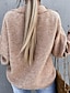 cheap Sweaters-Women&#039;s Sweater Pullover Jumper Solid Color Knitted Casual Long Sleeve Regular Fit Sweater Cardigans Fall Winter Shirt Collar Green Gray Pink
