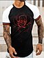 economico Men&#039;s Socks-Per uomo Unisex maglietta Rosa Stampa 3D Stampa 3D Casuale Manica corta Top Retrò Comodo Rotonda Nero / Rosso