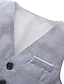 cheap Boys&#039; Clothing Sets-Toddler Boys Suit &amp; Blazer Pants Set Clothing Set Long Sleeve 3 Pieces Gray Bow Solid Color Party School Date Cotton Regular Active Basic 1-3 Years Maxi / Fall / Spring