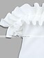 cheap Party Dresses-Women&#039;s Knee Length Dress Sheath Dress White Dress White Sleeveless Ruched Ruffle Pure Color Off Shoulder Spring Summer Hot Elegant Formal 2022 Slim S M L XL XXL 3XL / Cotton / Party Dress
