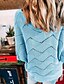 cheap Sweaters-Women&#039;s Sweater Pullover Jumper Solid Color Knitted Stylish Casual St. Patrick&#039;s Day Long Sleeve Regular Fit Sweater Cardigans Fall Winter V Neck Green Blue Pink