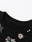 preiswerte T-Shirts &amp; Blusen für Mädchen-Kinder Mädchen Pullover Langarm Schwarz Blumen Karikatur Einhorn Täglich Outdoor Baumwolle Aktiv Grundlegend 2-8 Jahre / Herbst / Frühling
