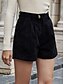 abordables Vestimenta de Mujeres-Mujer Básico Moda Bermudas Pantalones Rígido Casual Diario Plano Negro Marrón S M L XL