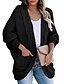 cheap Cardigans-Women&#039;s Cardigan Solid Color Pocket Knitted Basic Casual Chunky Long Sleeve Loose Sweater Cardigans Fall Winter Open Front Black khaki Green