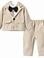cheap Boys&#039; Clothing Sets-Kids Boys&#039; Suit &amp; Blazer Clothing Set Long Sleeve 3 Pieces Green Black Gray Solid Color Casual Daily Cotton Regular Active Cool 2-8 Years Maxi / Fall / Spring