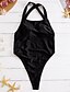 cheap One-Pieces-Women&#039;s Swimwear One Piece Monokini Swimsuit Solid Color White Black Strap Padded Bathing Suits Sexy New / Padded Bras