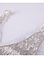 billige Kjoler til nyttårsaften-kvinners sølv paljettkjole frynsekjole festkjole glitrende kjole minikjole sølv ermeløs våren v-hals stilig bryllupsgjest