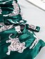 cheap Sleep &amp; Lounge-Women&#039;s 1 set Pajamas Sets Satin Ultra Slim Retro Animal Polyester Home Party Daily Lapel Gift Shirt Long Sleeve Print Pant Fall Winter Green / Buckle