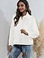 cheap Hoodies &amp; Sweatshirts-Women&#039;s Plain Sweatshirt Pullover Front Pocket Quarter Zip Daily Sports Active Streetwear Hoodies Sweatshirts  White