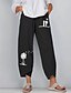 cheap Pants-Women&#039;s Folk Style Print Capri shorts Ankle-Length Pants Inelastic Daily Graphic Dandelion Mid Waist Loose Black Grey S M L XL XXL