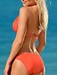 cheap Bikini-Women&#039;s Swimwear Bikini 2 Piece Normal Swimsuit Solid Color Push Up Slim Light Blue Black Blue Royal Blue Orange Strap Halter Bathing Suits Elegant Romantic Sexy / Sweet / New / Padded Bras