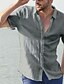 cheap Short Sleeves-Men&#039;s Casual Linen Summer Beach Shirt