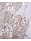 abordables Vestidos de Nochevieja-vestido de lentejuelas plateado para mujer vestido de flecos vestido de fiesta vestido brillante mini vestido plateado sin mangas primavera cuello en v elegante invitada de boda