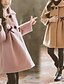 preiswerte Jacken &amp; Mäntel für Mädchen-Kinder Mädchen Mantel Rosa Kaki Schleife Modisch Herbst Winter 2-12 Jahre / Wolle / Warm-Ups / Süß / Baumwolle