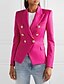 cheap Jackets-Women&#039;s Blazer Solid Color Classic &amp; Timeless Long Sleeve Coat Office / Career Fall Spring Regular Jacket Black / Business