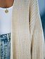 baratos Cardigãs-Mulheres Carregam Côr Sólida Tricotado Elegante Manga Longa Casacos de malha Outono Inverno Nadador Cinzento Branco
