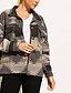 cheap Jackets-Women&#039;s Jacket Fall Winter Daily Going out Regular Coat Thermal Warm Breathable Regular Fit Casual Cute Jacket Long Sleeve Pocket Geometric Coffee color Green Blue