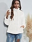 cheap Hoodies &amp; Sweatshirts-Women&#039;s Plain Sweatshirt Pullover Front Pocket Quarter Zip Daily Sports Active Streetwear Hoodies Sweatshirts  White