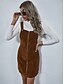 preiswerte Casual Kleider-Damen Minikleid A Linie Kleid Braun Ärmellos Reißverschluss Volltonfarbe Quadratischer Ausschnitt Herbst Winter Alltag Vintage 2021 S M L XL