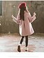 abordables Chaquetas y Abrigos para Niña-Niños Chica Abrigo Rosa Color Caquí Lazo Moda Otoño Invierno 2-12 años / Lana / Calentadores / Dulce / Algodón