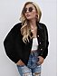 cheap Coats &amp; Trench Coats-Women&#039;s Coat Fall Spring Daily Work Short Coat Turndown Single Breasted Warm Loose Elegant Casual Jacket Long Sleeve Patchwork Solid Color Black Brown