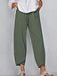 cheap Pants-Women&#039;s Chinos Pants Trousers Cotton Army Green Dark Blue Apricot Casual Mid Waist Casual Ankle-Length Plain Breathable S M L XL XXL / Loose Fit
