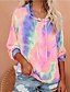 cheap Hoodies &amp; Sweatshirts-Women&#039;s Tie Dye Pullover Hoodie Sweatshirt Daily Basic Hoodies Sweatshirts  Blue Blushing Pink