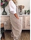 abordables Pantalons femme-Femme Pantalon Normal Polyester Plein Noir Kaki Mode Taille médiale Toute la longueur du quotidien Fin de semaine Eté Printemps &amp; Automne