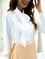 cheap Women&#039;s Blouses-Women&#039;s Blouse White Red Light Brown Lace up Plain Sparkly Work Daily Long Sleeve Shirt Collar Streetwear Silk Like Satin Regular S