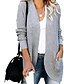 cheap Cardigans-Women&#039;s Cardigan Sweater Jumper Chunky Crochet Knit Pocket Knitted Tunic Open Front Solid Color Daily Going out Basic Casual Winter Fall Purple Pink S M L / Long Sleeve / Loose Fit / Loose Fit