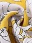 abordables New Arrivals-Vestidos Mami y yo Floral Estampado Amarillo Hasta la Rodilla Sin Mangas Impresión 3D Vestido de tirantes Dulce Trajes a juego
