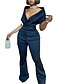 cheap Women&#039;s Jumpsuits-Women&#039;s Jumpsuit Solid Colored Backless Casual Daily Deep V Street Casual Sleeveless Regular Fit Royal Blue S M L Fall