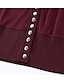 cheap Women&#039;s Sweaters-Women&#039;s Cardigan Solid Color Knitted Button Basic Casual Long Sleeve Regular Fit Sweater Cardigans Fall Winter Spring Open Front Lake blue Wine Red Grass Green