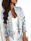 cheap Women&#039;s Coats &amp; Jackets-Women&#039;s Jacket Casual Jacket Print Casual Baroque Daily Valentine&#039;s Day Going out Coat Regular Polyester White Yellow Light Red Zipper Fall Winter Stand Collar Regular Fit S M L XL XXL / Warm